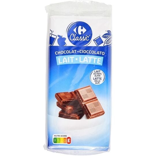 Carrefour Milk Chocolate Bar Made With Milk From The Alps 100g x3