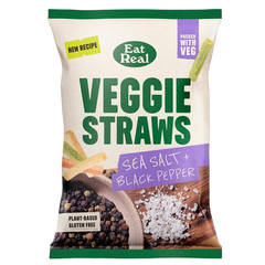 Eat Real Veggie Straws Sea Salt & Black Pepper Gluten Free 110g