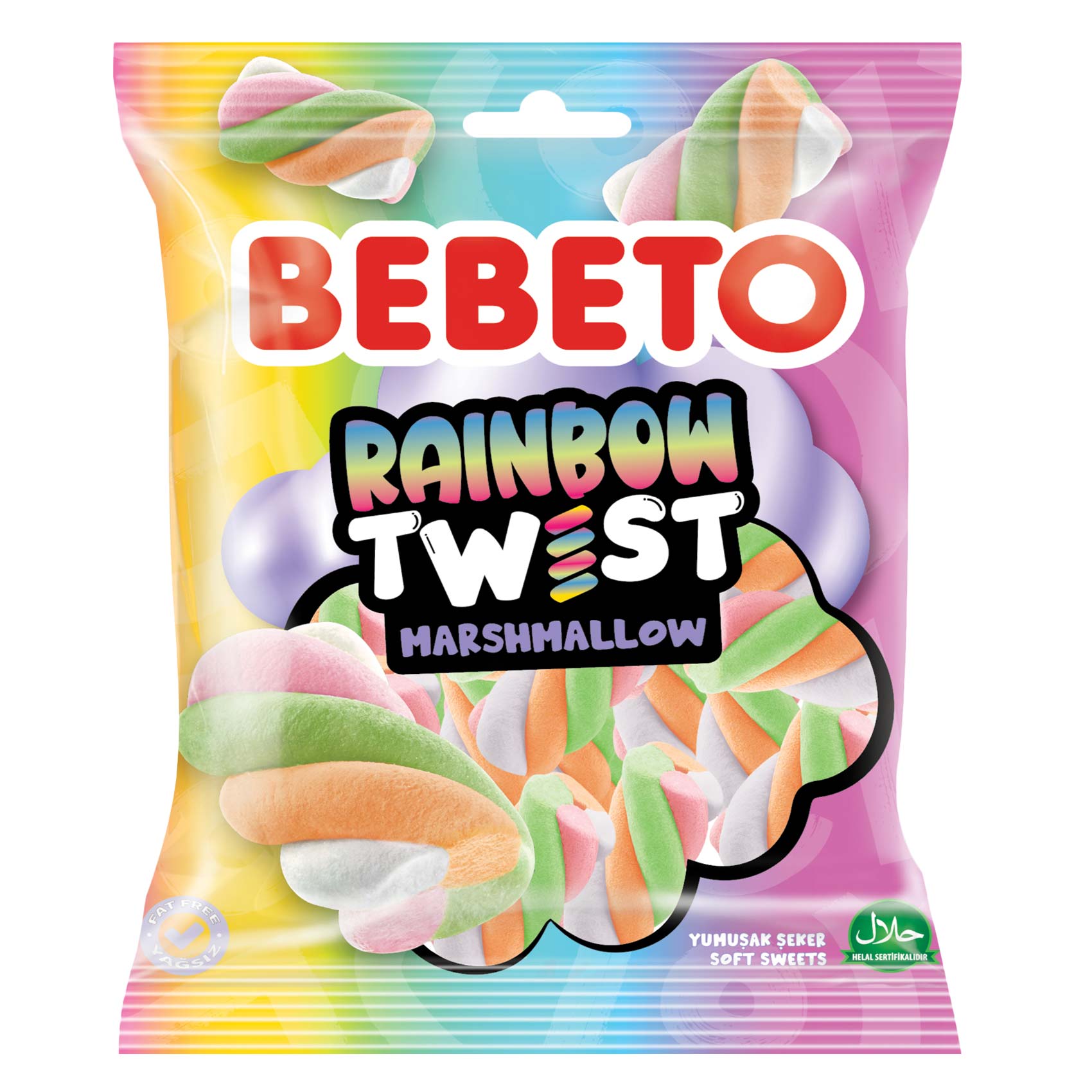 Bebeto Candy Rainbow Twist Marshmallow 135g