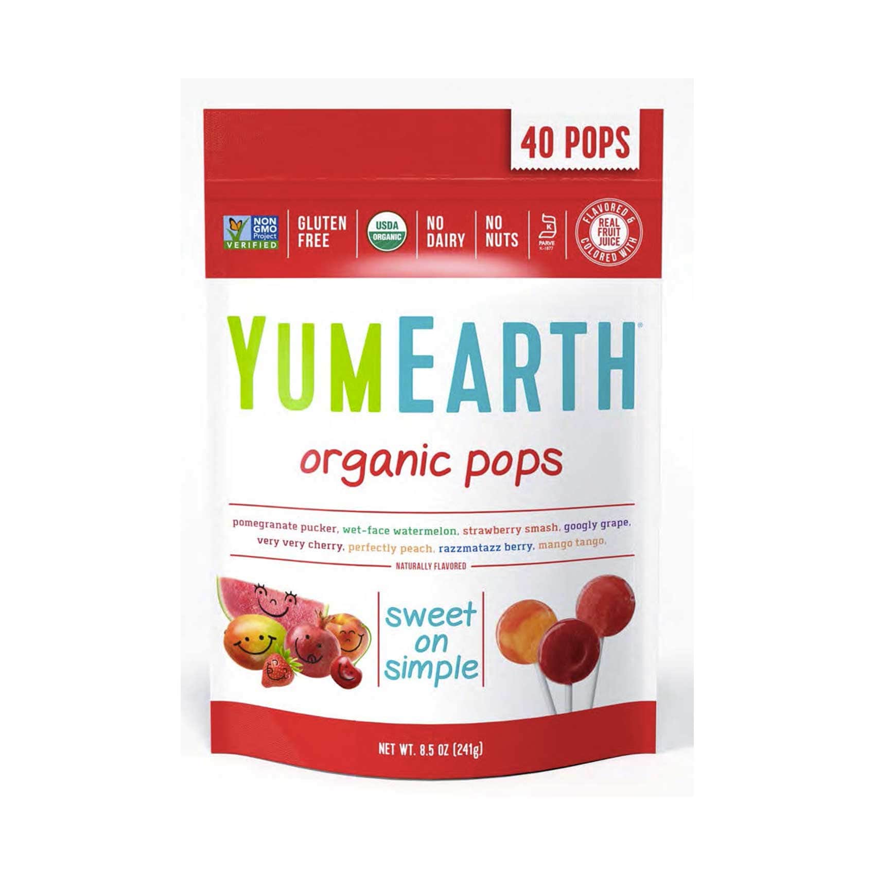 Yumearth Organic Pops 241g ×40