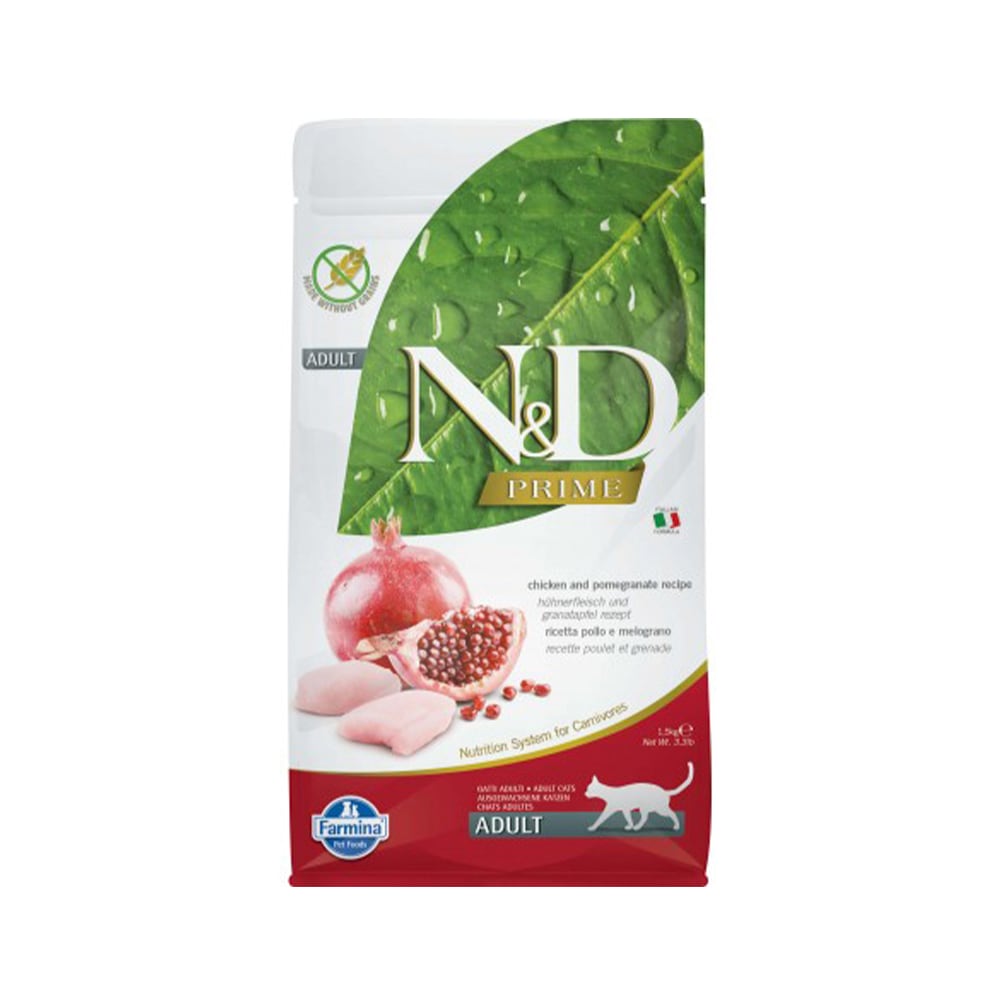 Farmina N&D Grain Free Chicken and Pomegranate Dry Cat Food -1.5 kg