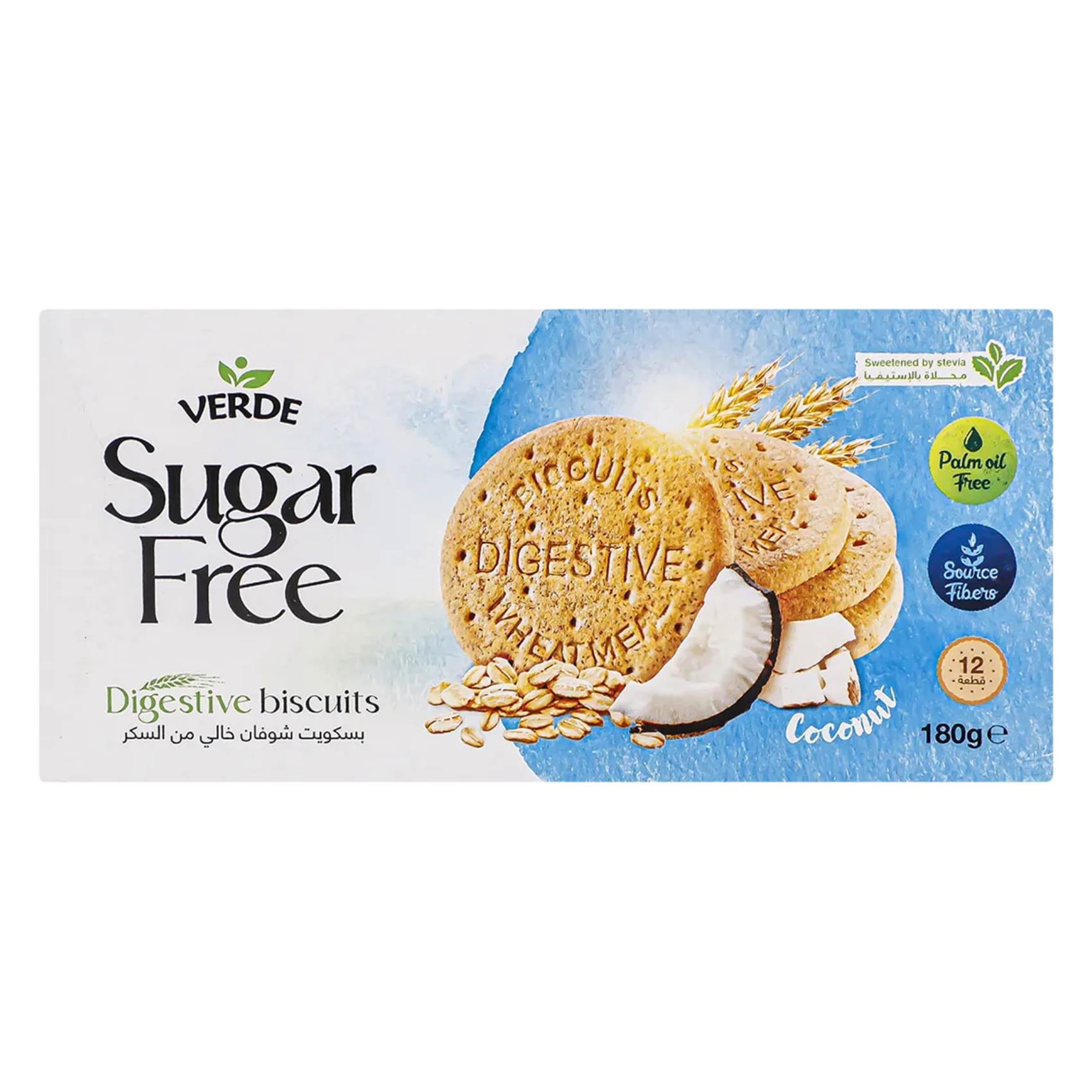 Verde - Sugar Free Coconut Digestive Biscuit 180g
