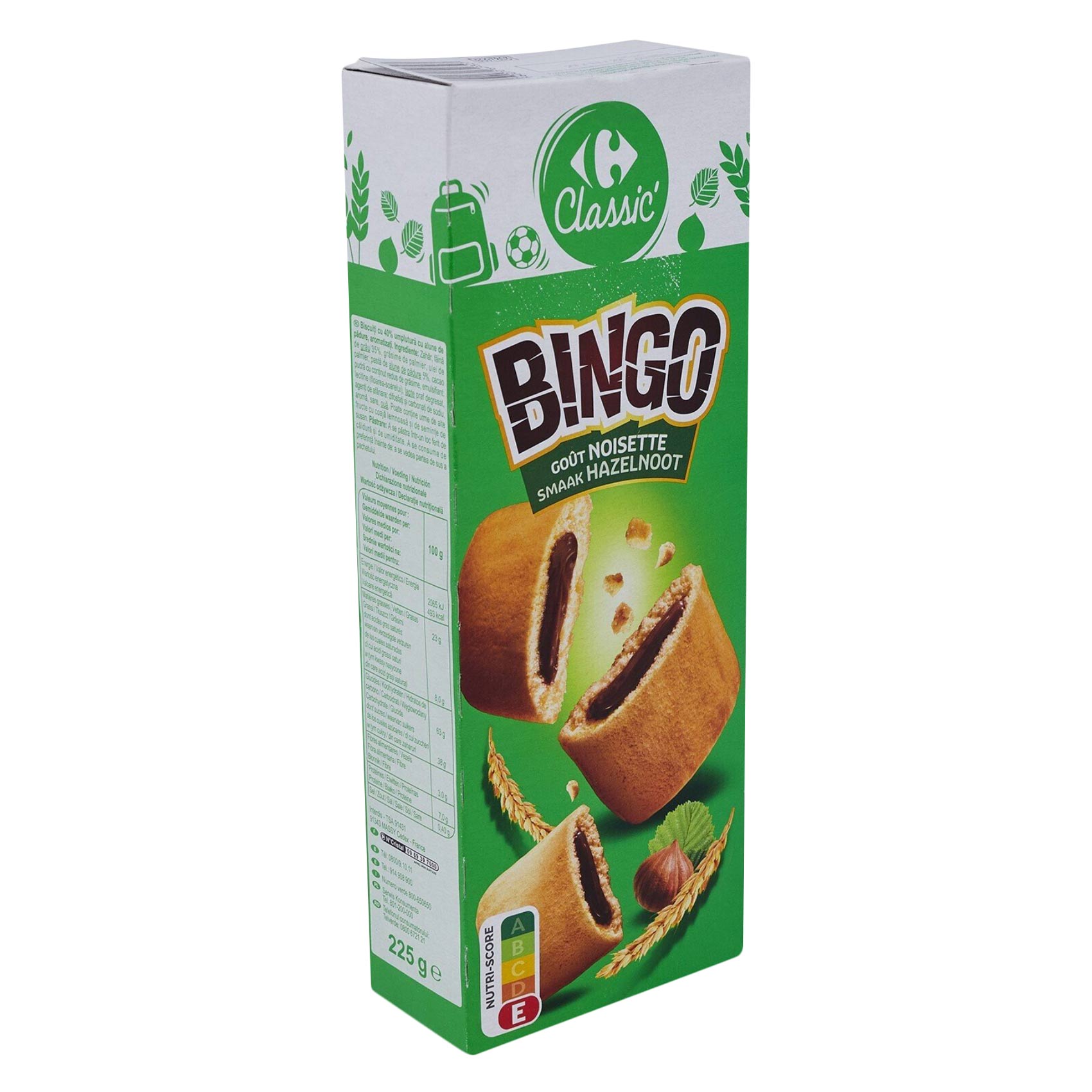 Carrefour Classic' Hazelnut Filled Biscuits 225g