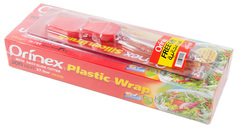 Orinex Plastic Wrap with Easy-Slide Cutter (93m*30cm) 2*300 Sq.Ft. 2Rolls
