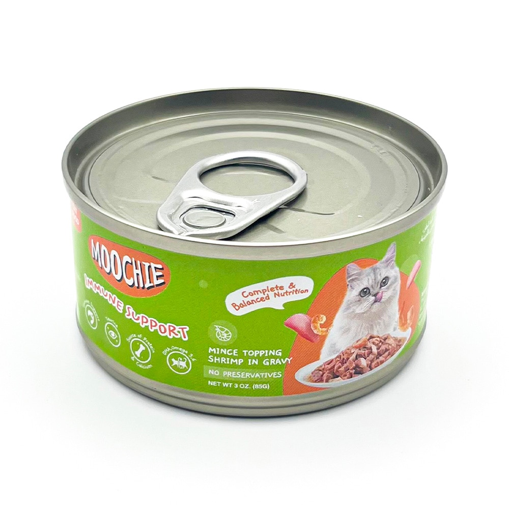 Moochie Minced Topping Shrimp in Gravy Canned Cat Food - 85 g