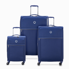 Delsey Brochant 2.0 Luggage Trolley Set 78cm, 67cm, 55cm Blue