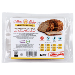 Celiac Gluten Free Dark Cereal Sliced Bread Low Carb 120g