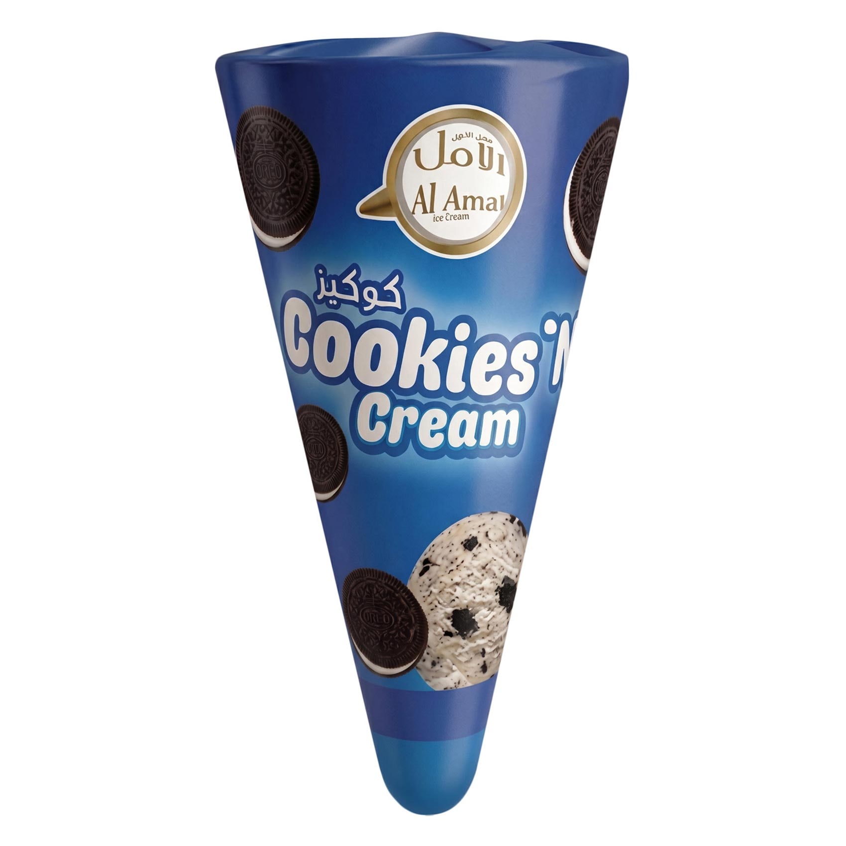 Amal Cookies N' Cream Ice Cream Cone, 110 ml
