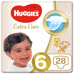 Huggies Extra Care Baby Diapers Size 6 (15+ KG) 28Diapers
