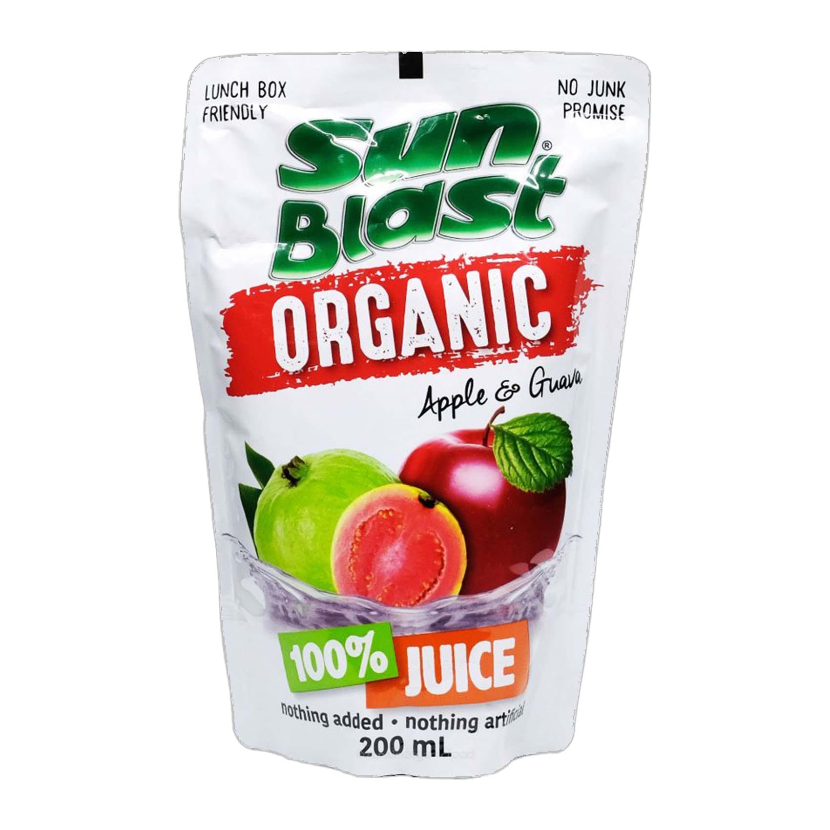 Sunblast Organic Juice Apple&Guava 200ml