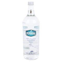 Puvana Premium Natural Pure Water Glass Bottle 1L