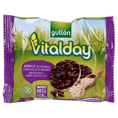 Gullon Vitalday Dark Chocolate Covered Whole Rice Cakes 26.3g