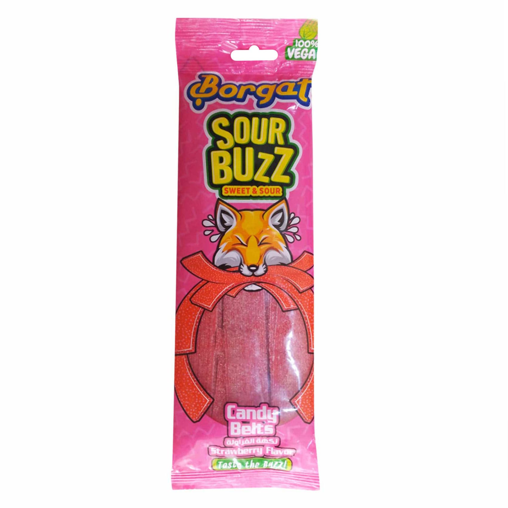 Borgat Sourbuzz Strawberry Candy Belts 180g