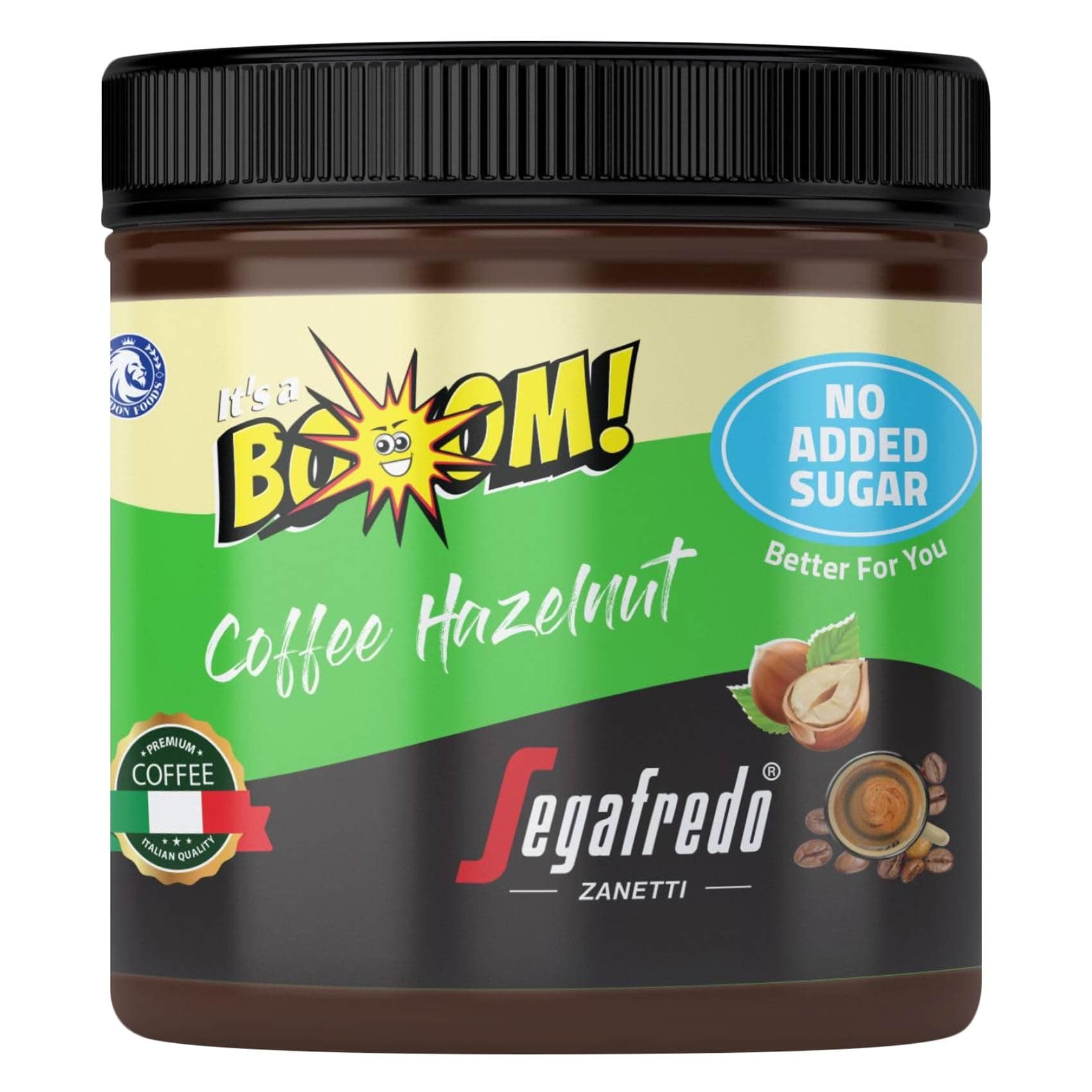 It's A Boom Premium+ Coffee Hazelnut Spread – No Added Sugar – 200 g
