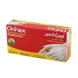 Orinex Vinyl Hand Gloves Powder-Free L 100pcs