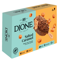 Dione Gluten Free Salted Caramel Ice Cream 4*90ml