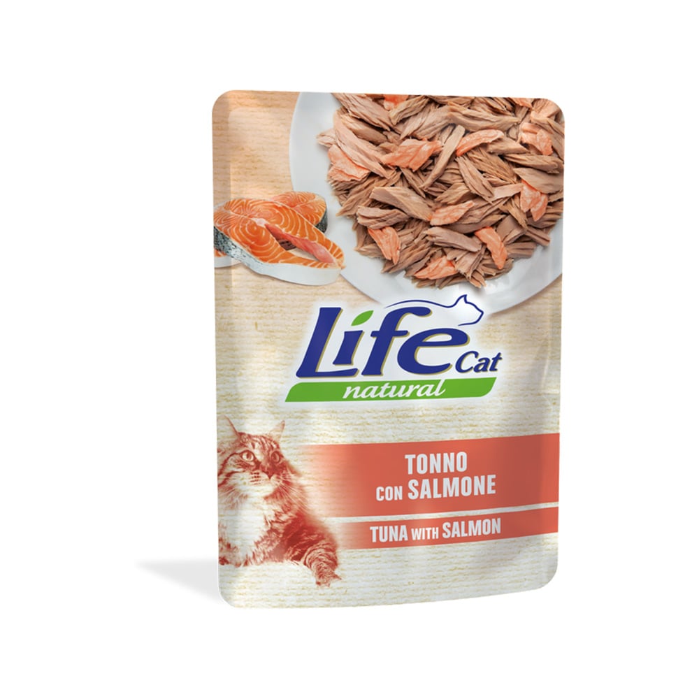 Life Cat Natural Tuna with Salmon Cat Food Pouch - 70 g
