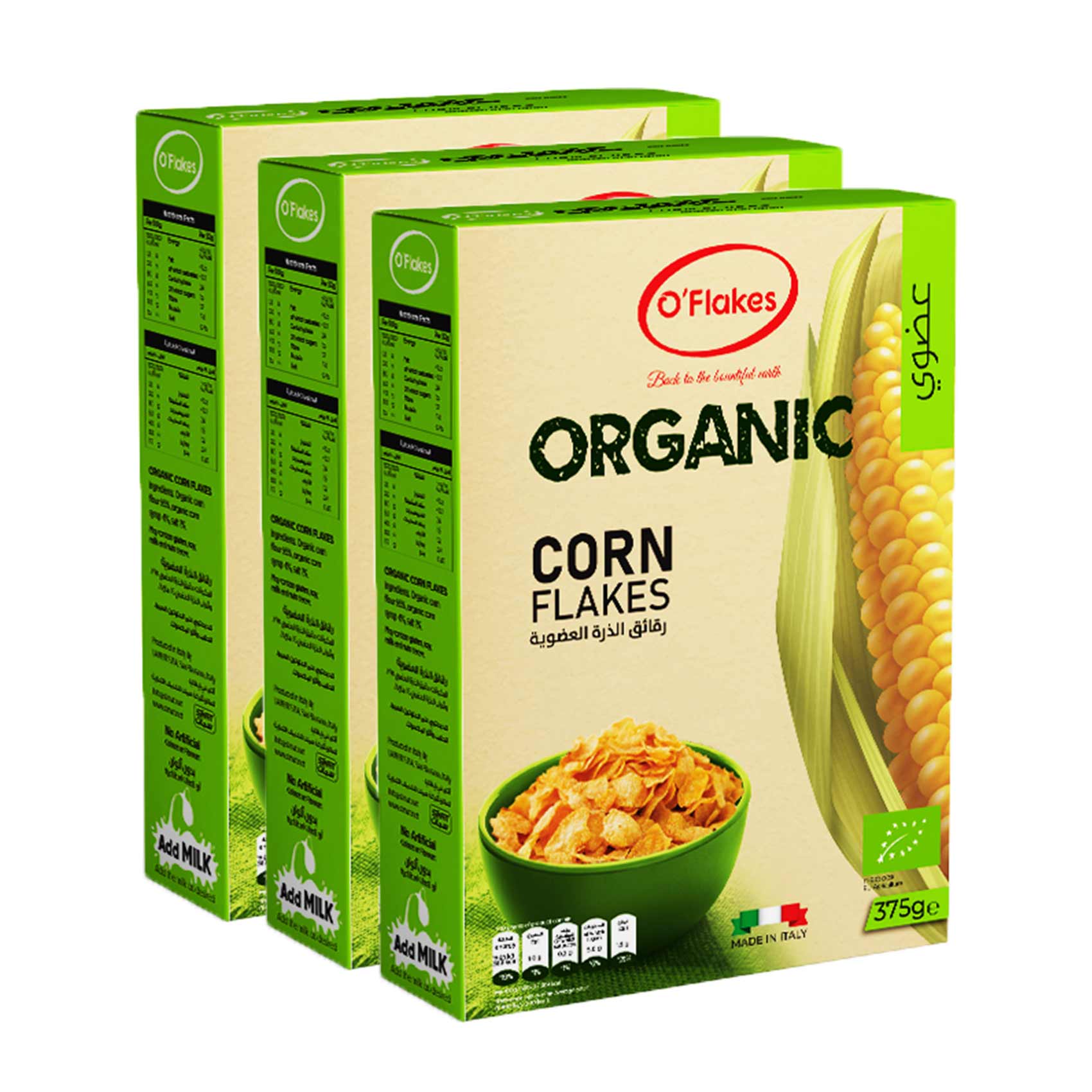 O'Flakes Organic Corn Flakes, 375g