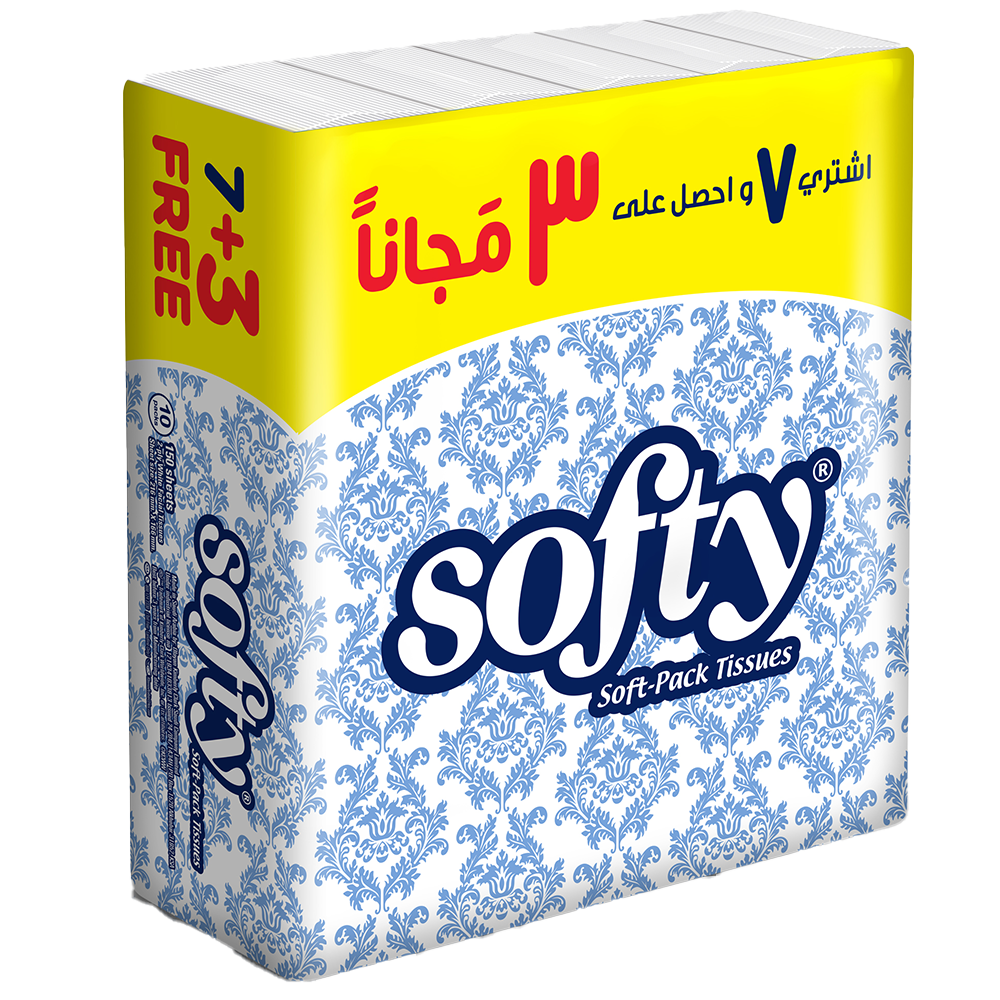 Softy Economy Tissue Paper for Face & Hands 7+3Packs