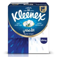 Kleenex Original Facial Tissue Cotton Soft for Indulgent Care 3*148Sheets