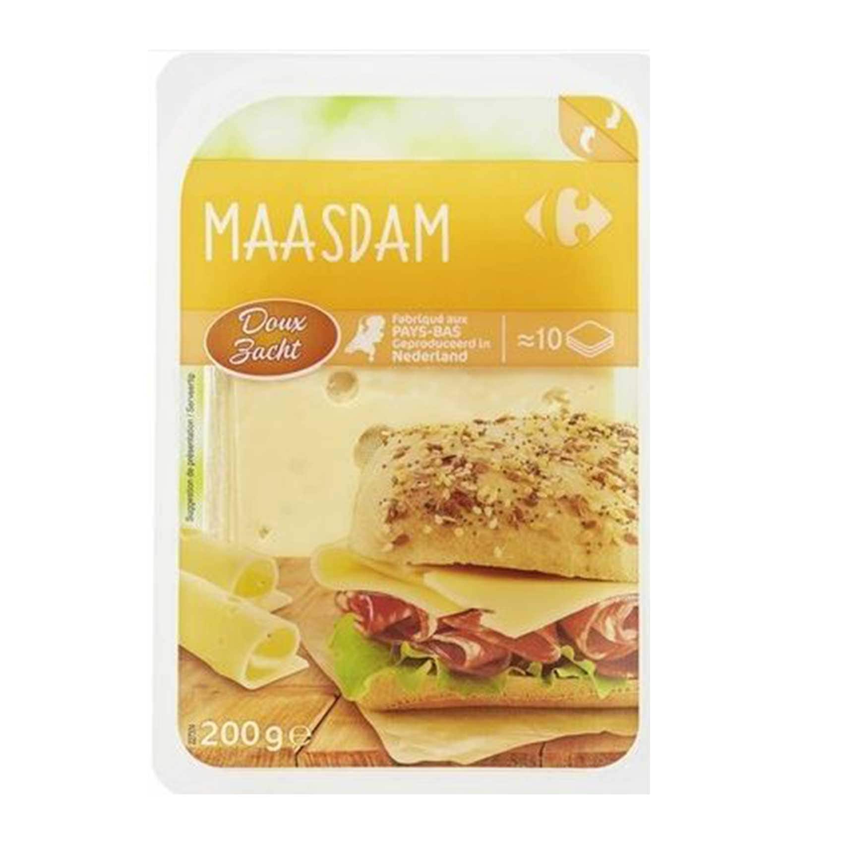 Carrefour Maasdam Cheese Slices 200g