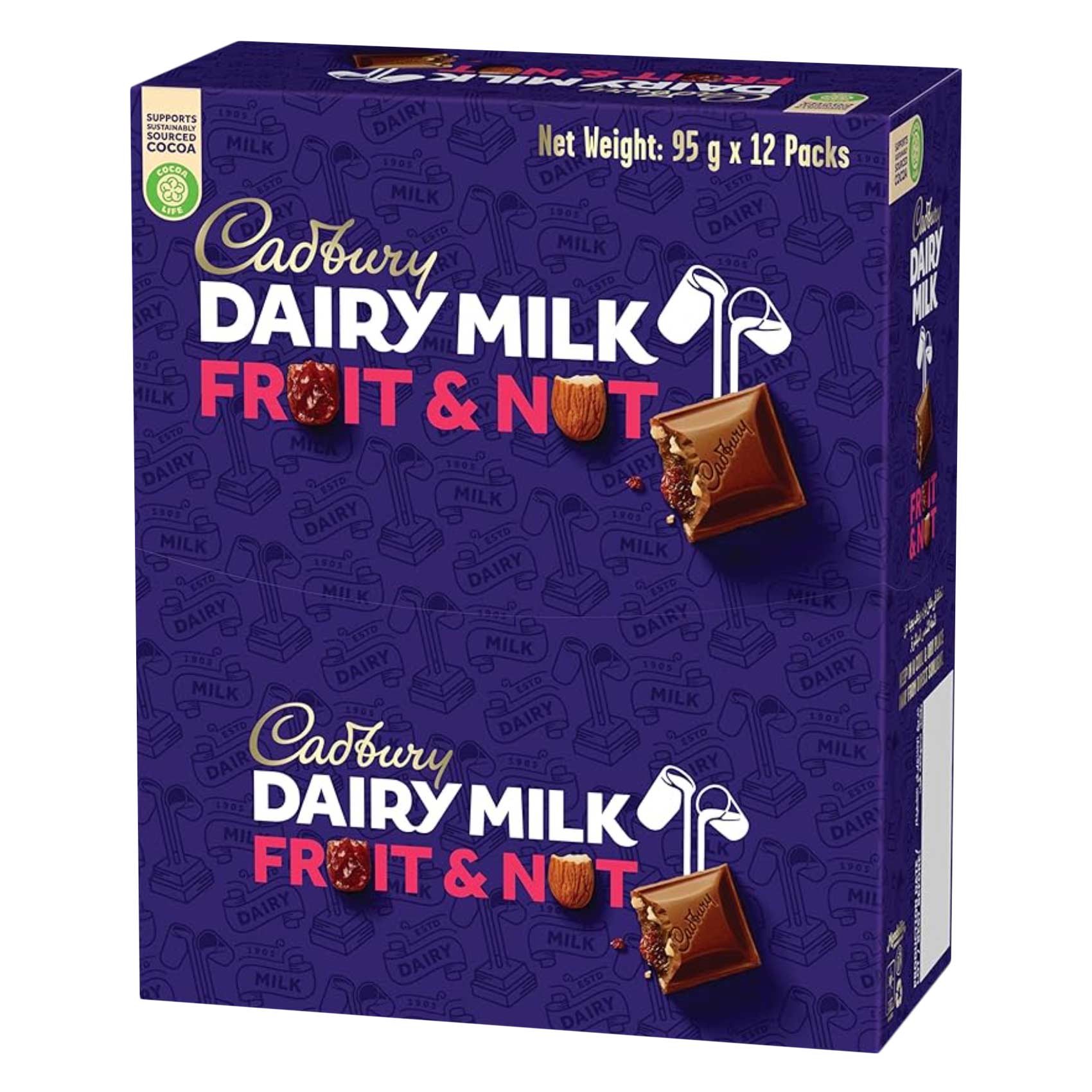 Cadbury Dairy Milk Fruit & Nut 95G X12