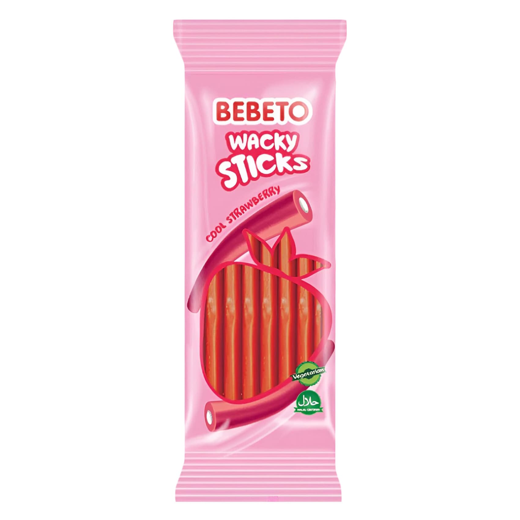 Bebeto Wacky Sticks Strawberry Pencils Soft Candy 150g