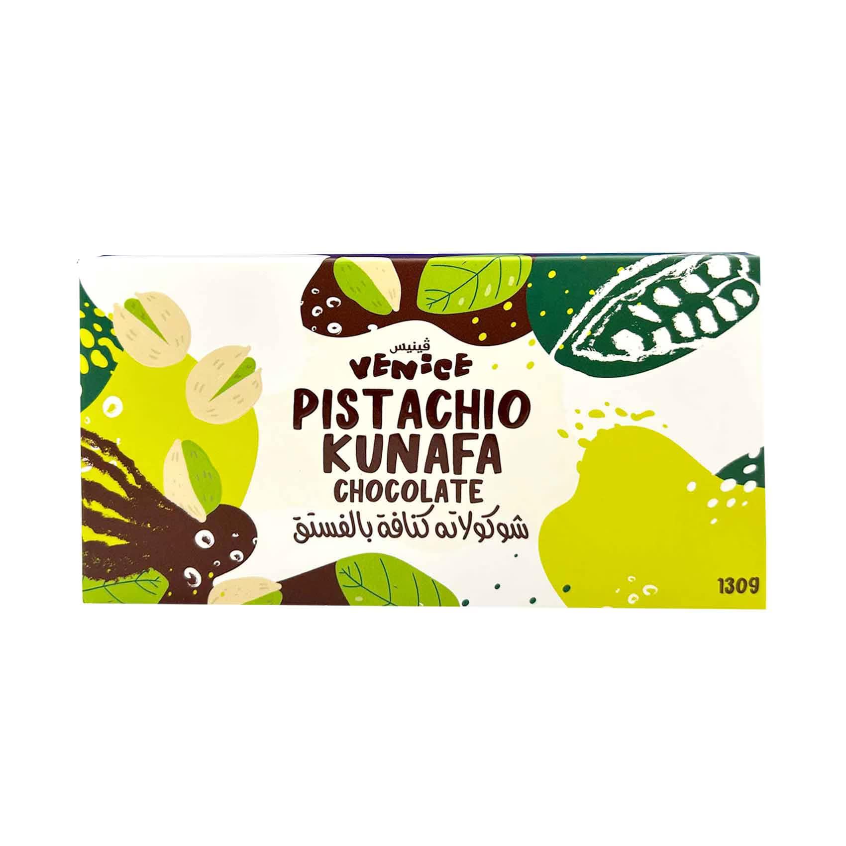 Venice Pistachio Kunafa Chocolate Bar – 130 g