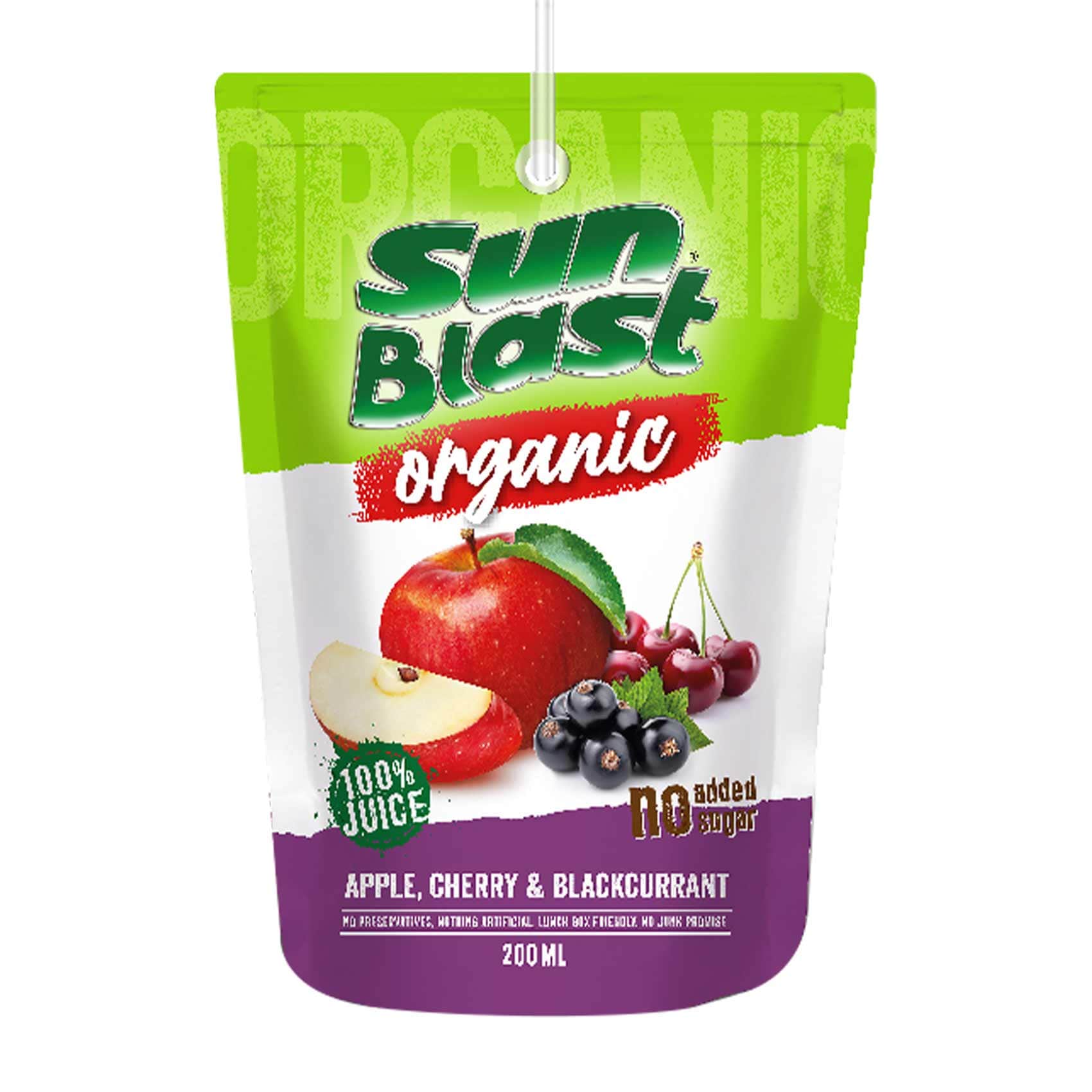 Sunblast Juice Organic Apple & Cherry 200ml