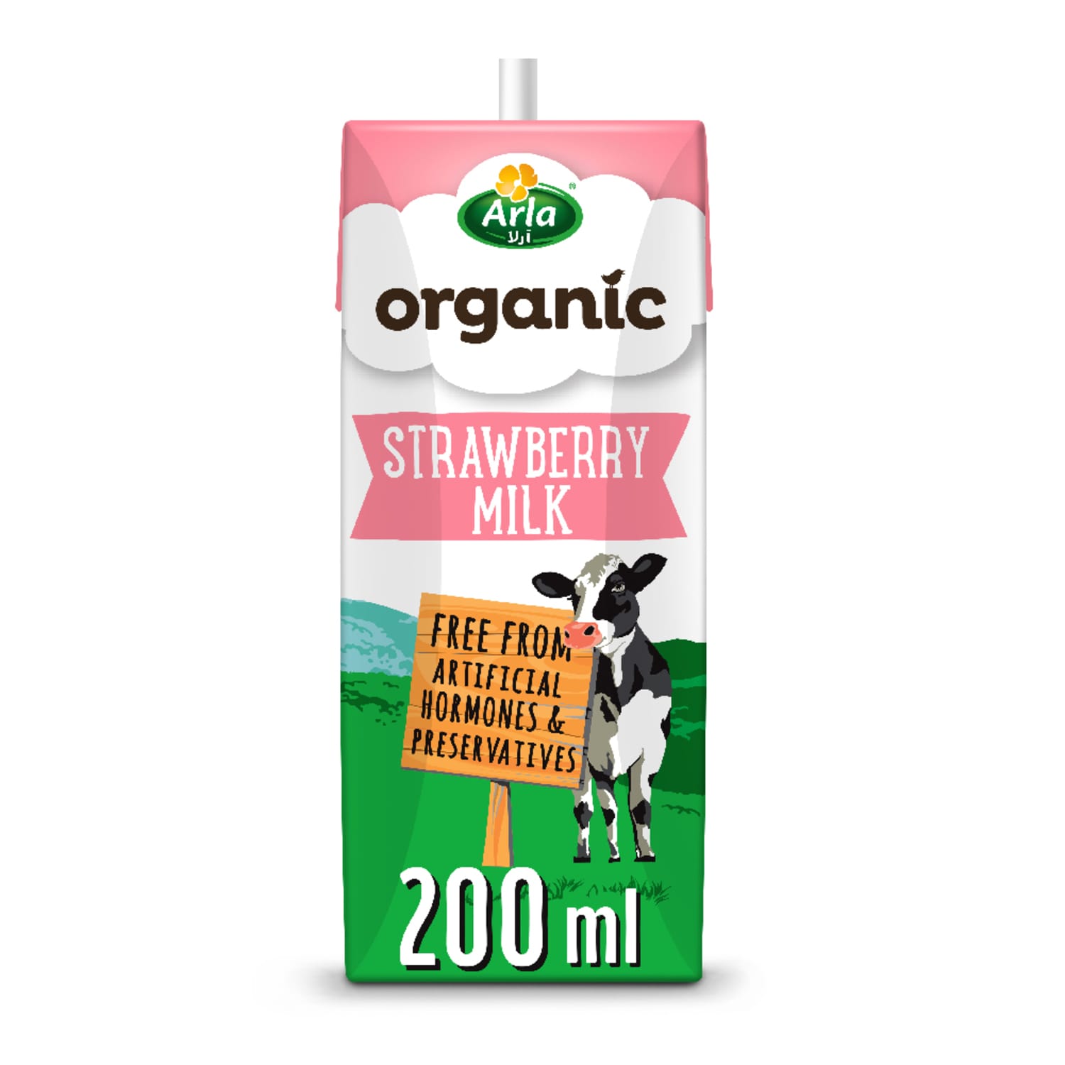 Arla Organic Strawberry Milk 200ml