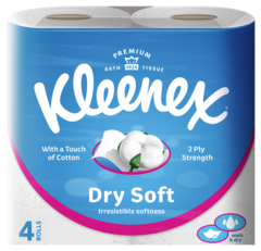 Kleenex Dry Soft Toilet Tissue Paper 4Rolls