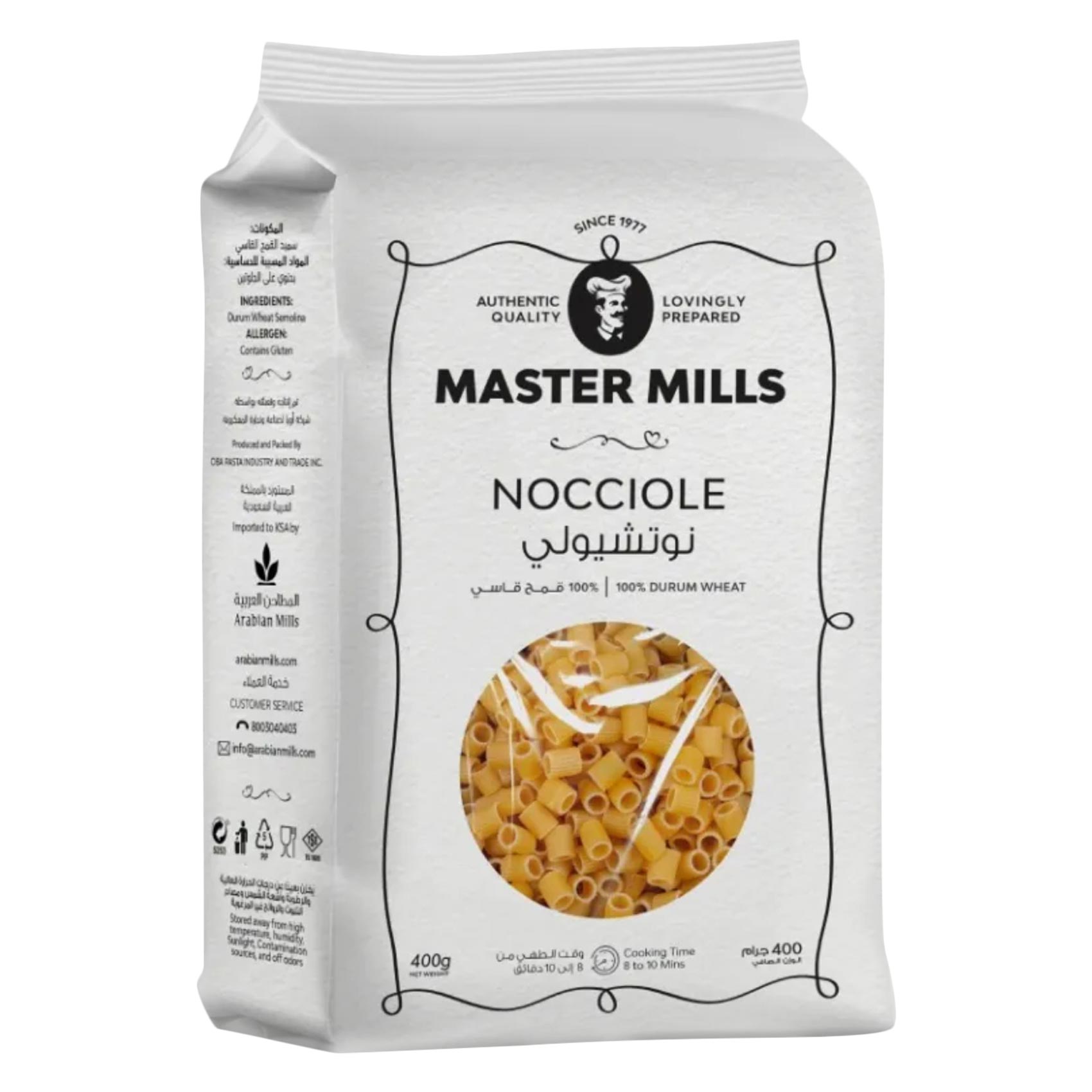 MASTER MILLS PASTA NOCCIOLE 400GM