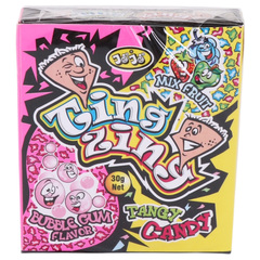 Jojo Ting Zing Bubble Gum & Mix Fruit Tangy Candy 30g