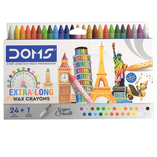 Extra Long Wax Crayons 25 Shade