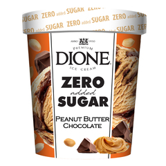 Dione Zero Added Sugar Peanut Butter Chocolate Ice Cream 475ml