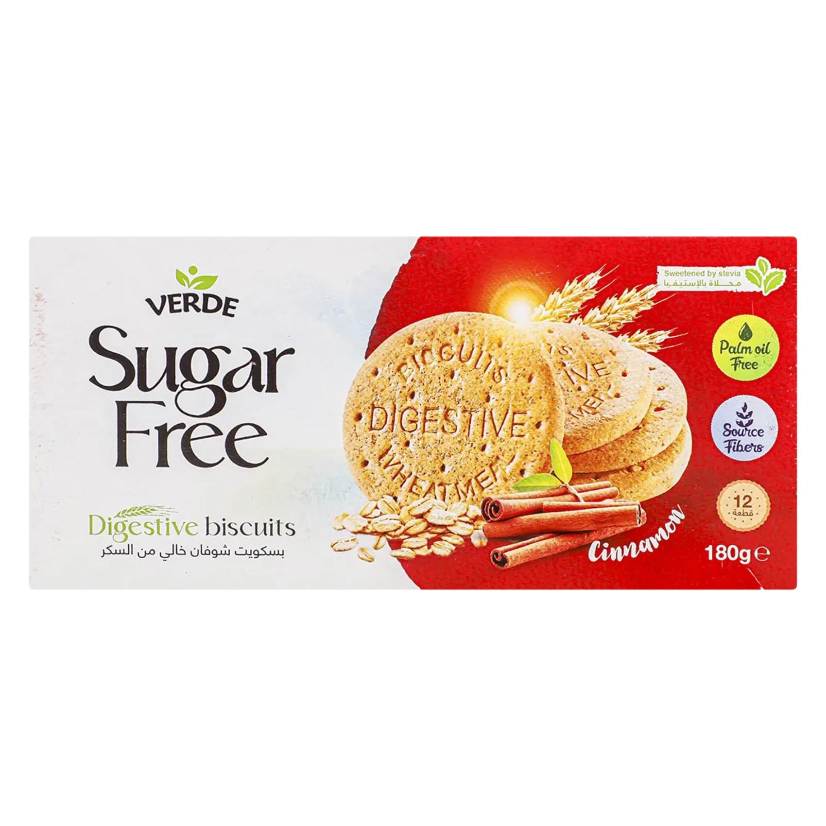 Verde - Sugar Free Cinnamon Digestive Biscuit 180g