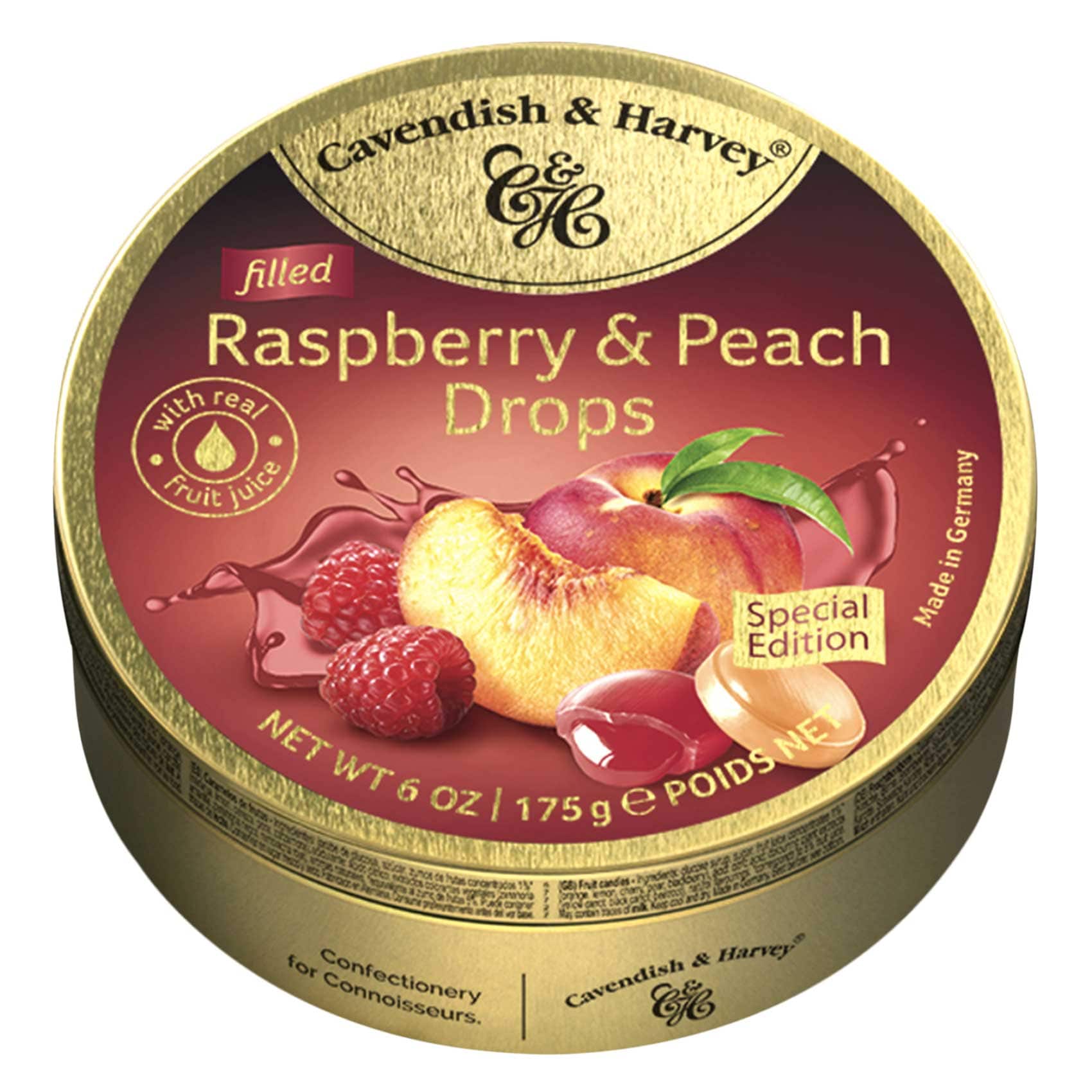 Cavendish & Harvey Raspberry & Peach Drops Candies 175g