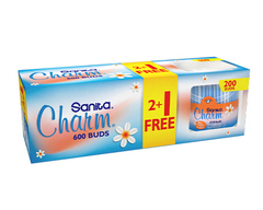 Sanita Charm Cotton Buds 2+1*200pc