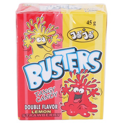 Jojo Busters Tangy Candy Double Flavor Lemon & Strawberry 45g