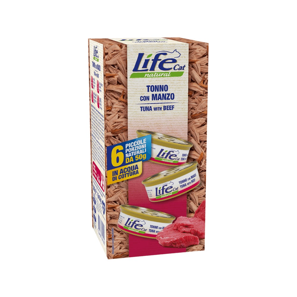 Life Cat Tuna with Beef Multipack Canned Cat Food - 50 g - Pack of 6