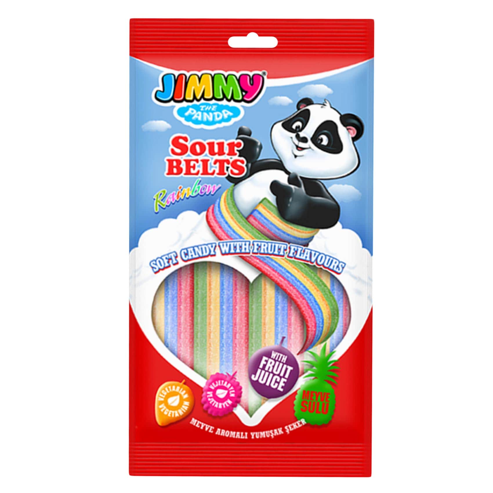 Jimmy Sour Belt Rainbow Bag 75g