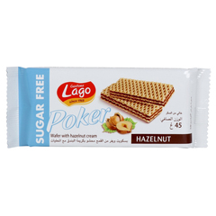 Gaston Lago Poker Sugar Free Wafer with Hazelnut Cream 45g