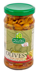 Halwani Bros Sliced Green Olives with Chili 240g