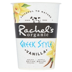 Rachel's Organic Greek Style Vanilla Bio-Live Yogurt 450g