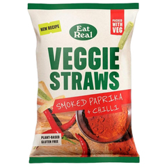 Eat Real Veggie Straws Smoked Paprika & Chilli Gluten Free 110g