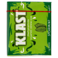 Klast Sugar Free Spearmint Chewing Gum 12pc