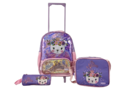 Roco Cat Purple 3-in-1 Value Set Trolley Bag with Accessory 16"