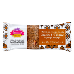 Jannis Sesame & Honey Bar with Carob 40g