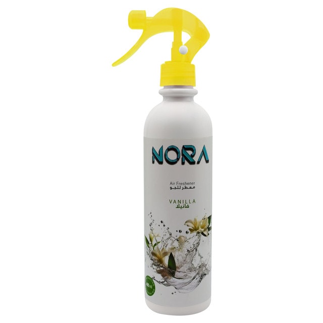 NORA Air Freshener - Long-Lasting Fragrance, Multi-Surface Spray for Home, Office, and Car Odor Eliminator, Daily Use Air Freshening Solution with Essential Oils, 300 ml (Vanilla)