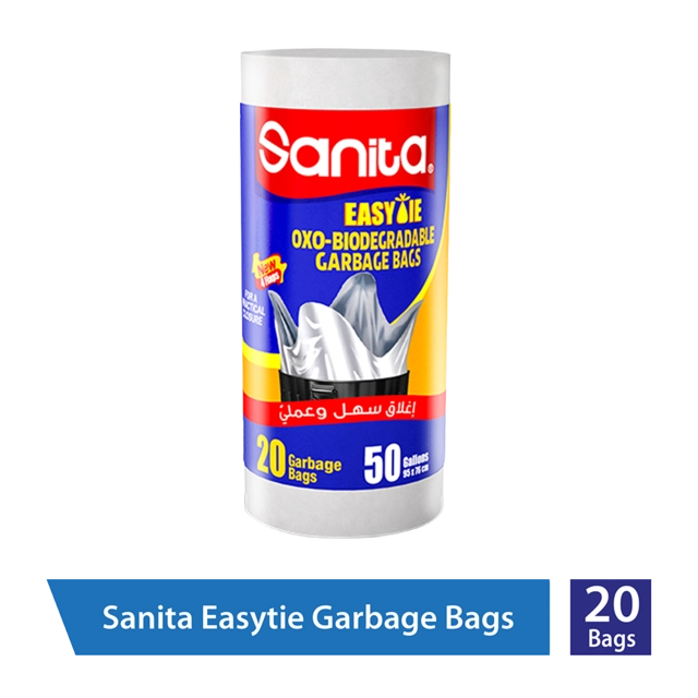 Sanita Easy Tie Garbage Bags (50 Gallons) 20pc